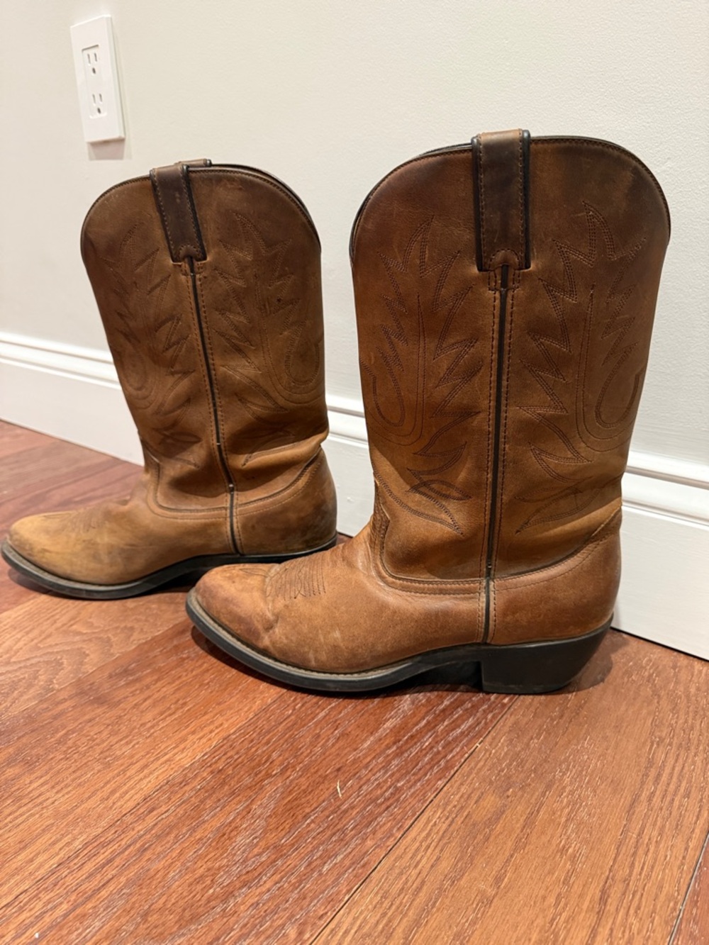 Men's Brown Leather Western Cowboy Boots